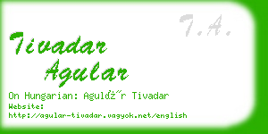 tivadar agular business card